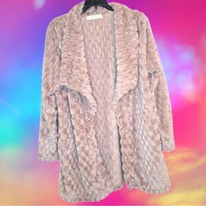 Cozy Textured Faux Fur Jacket